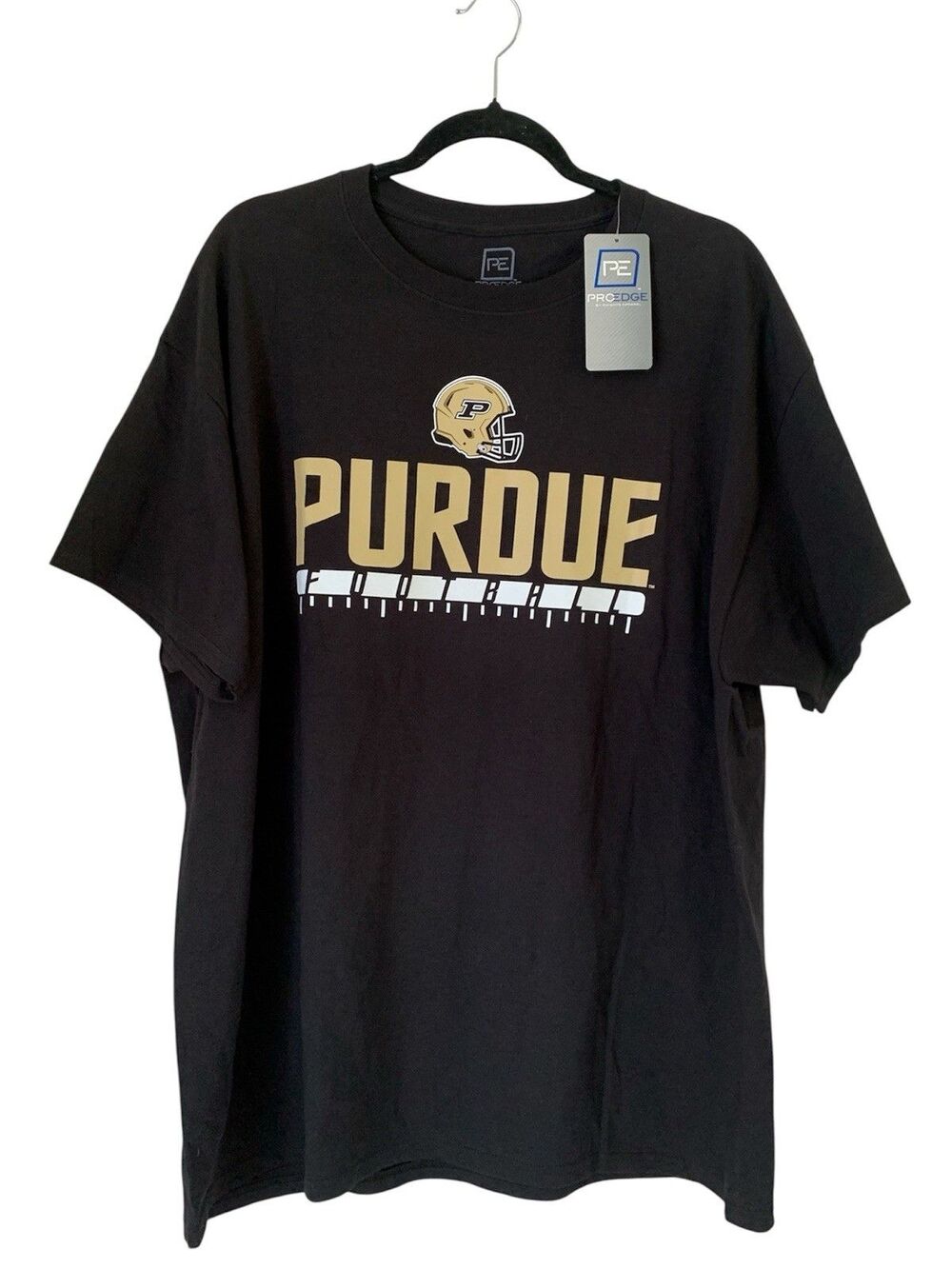NWT ProEdge Knights Apparel Purdue Football Graphic T-Shirt Black - Size XL